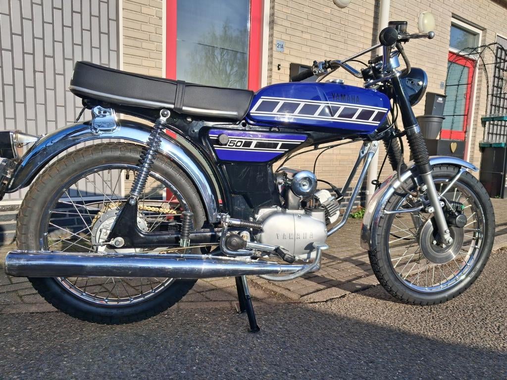 Yamaha fs1  1J5 brommer - Klassieker!, Fietsen en Brommers, Brommers | Oldtimers, Maximaal 45 km/u, Yamaha, 4 versnellingen, 49 cc