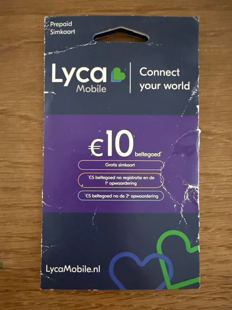 Nieuwe Lyca Mobile Prepaid Simkaart - €10 beltegoed, Ophalen of Verzenden, Nieuw, Overige providers, Prepaidkaart