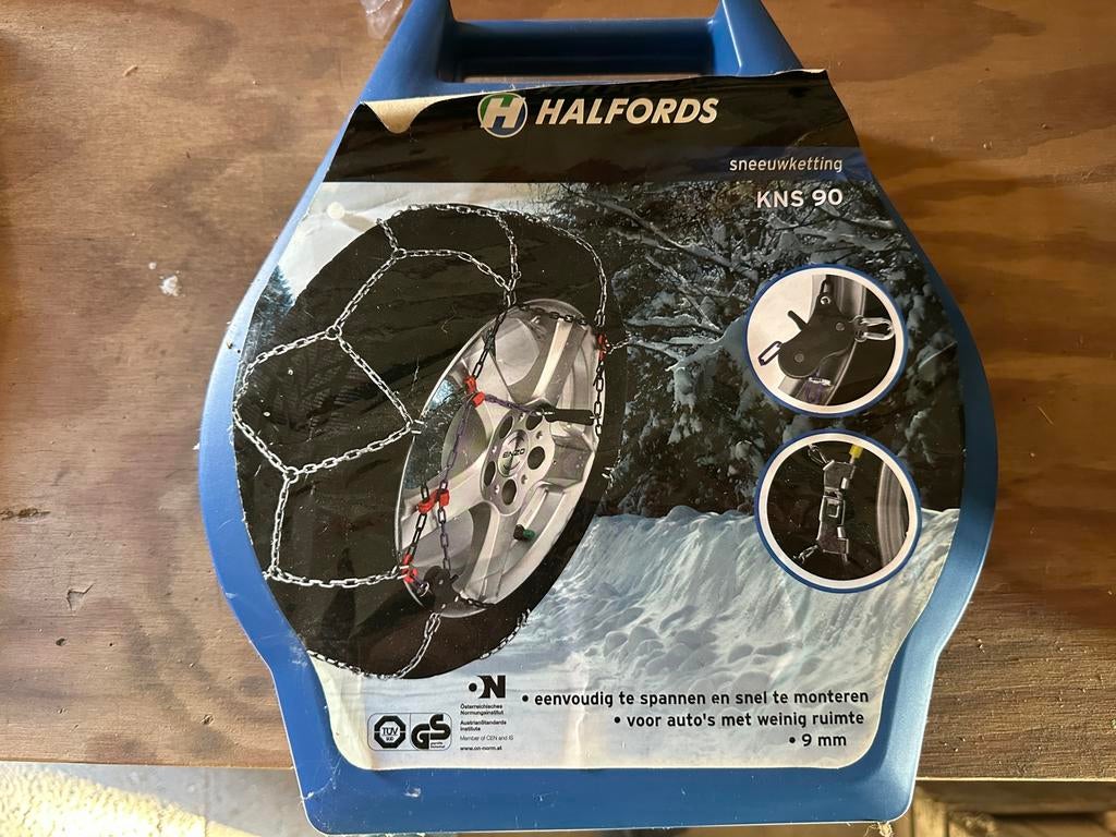 Halfords Sneeuwkettingen KNS 90, Auto diversen, Sneeuwkettingen, Ophalen, Zo goed als nieuw
