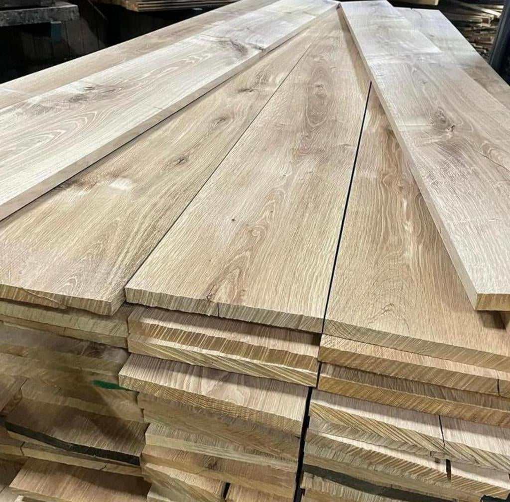 Eiken planken geschaafd 2-3-4cm KD gedroogd balken rustiek, Ophalen, 25 tot 50 mm, Eiken, Nieuw