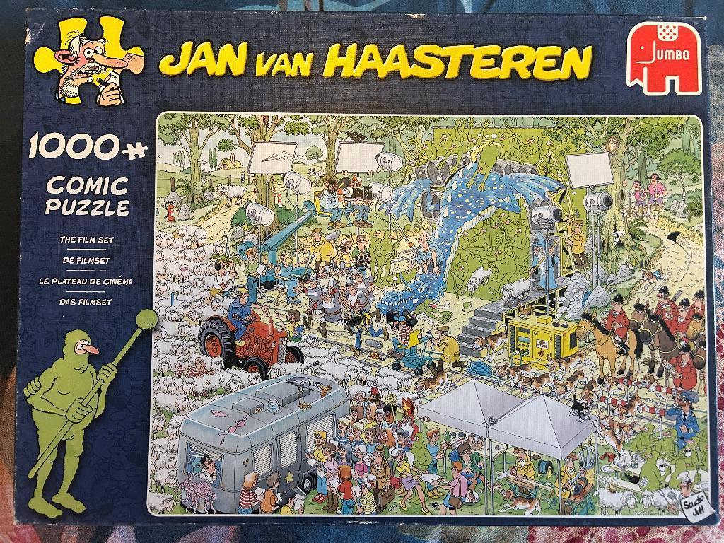 Jan van Haasteren de filmset, Ophalen of Verzenden, 500 t/m 1500 stukjes, Zo goed als nieuw, Legpuzzel