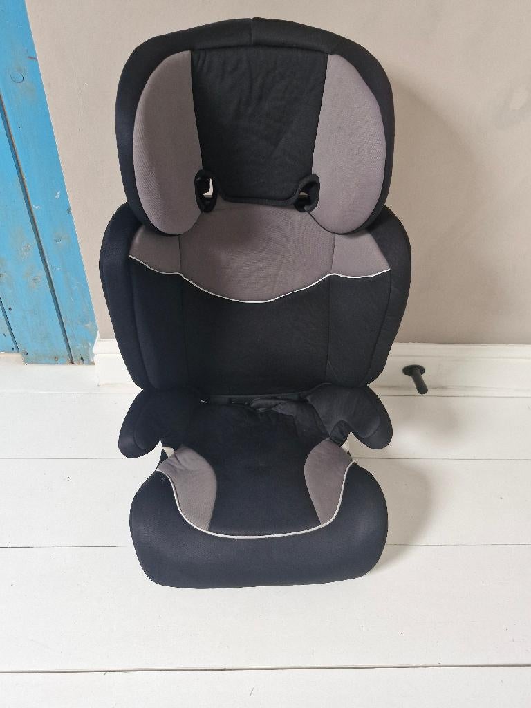 Zitverhoger met afneembare rugleuning zwart grijs, Overige merken, Autogordel, 15 t/m 36 kg, Afneembare rugleuning