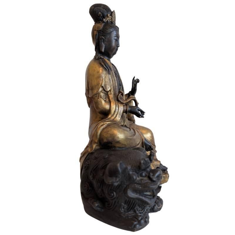 Vintage Chinees bronzen Guanyin-beeld LOT 153, Ophalen of Verzenden, Gebruikt