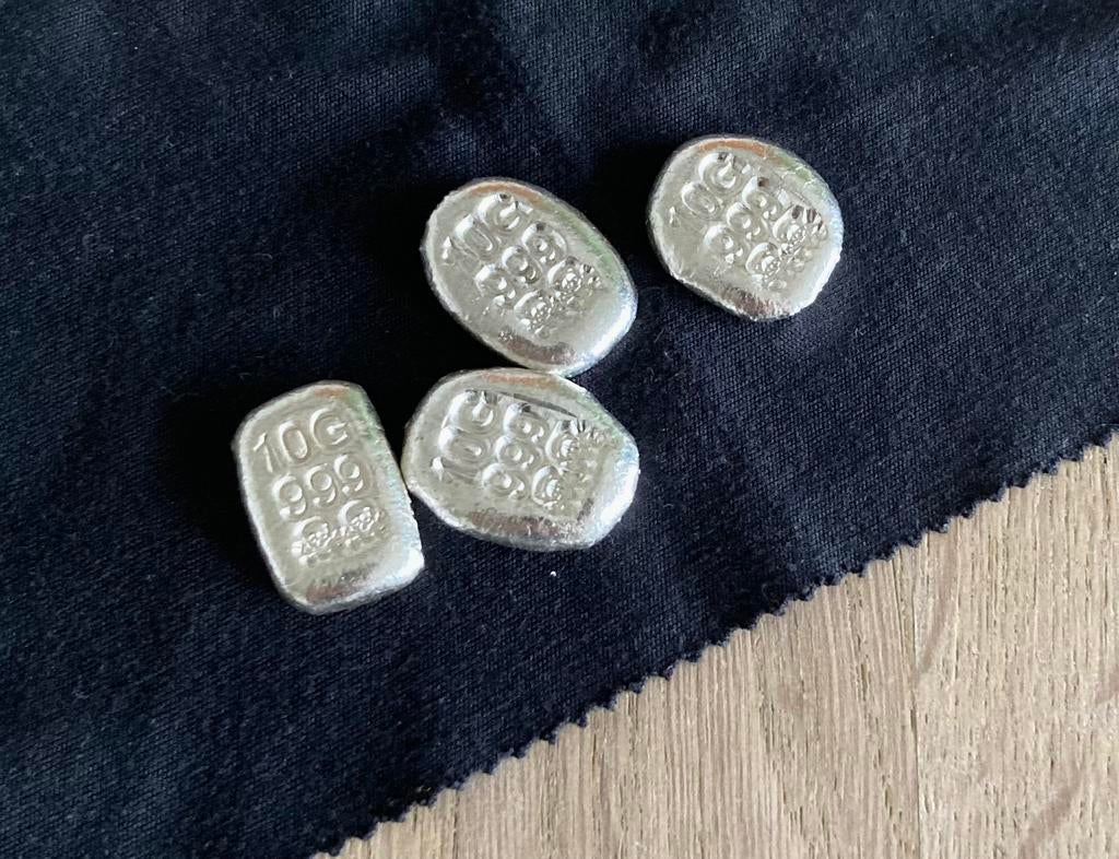 Zilverbaartje Skulls & Bones 10g, Postzegels en Munten, Edelmetalen en Baren, Ophalen of Verzenden, Zilver