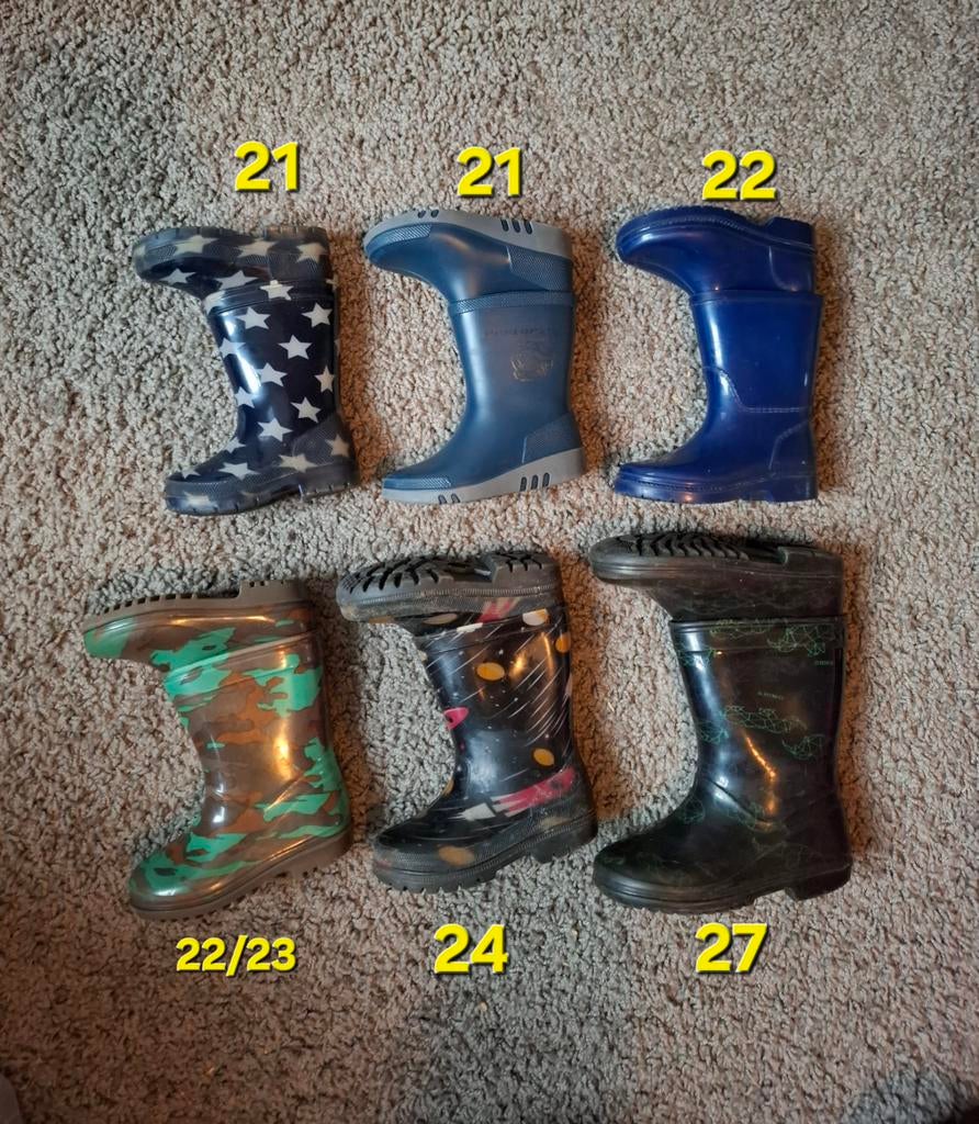 Kinderlaarsjes / regenlaarzen maat 21,22,23,24 en 27, Kinderen en Baby's, Babykleding | Schoentjes en Sokjes, Gebruikt, Jongetje of Meisje