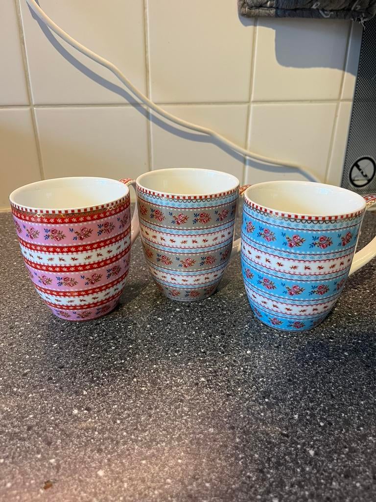 Pip Studio grote theemokken (3 stuks), Huis en Inrichting, Keuken | Servies, Ophalen, Zo goed als nieuw, Kom(men), Overige stijlen