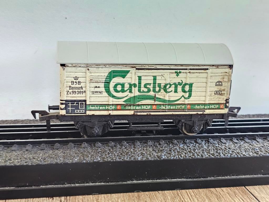 Modeltrein Ho fleischmann blik Carlsberg bier, Ophalen of Verzenden, Gelijkstroom, Wagon, Fleischmann