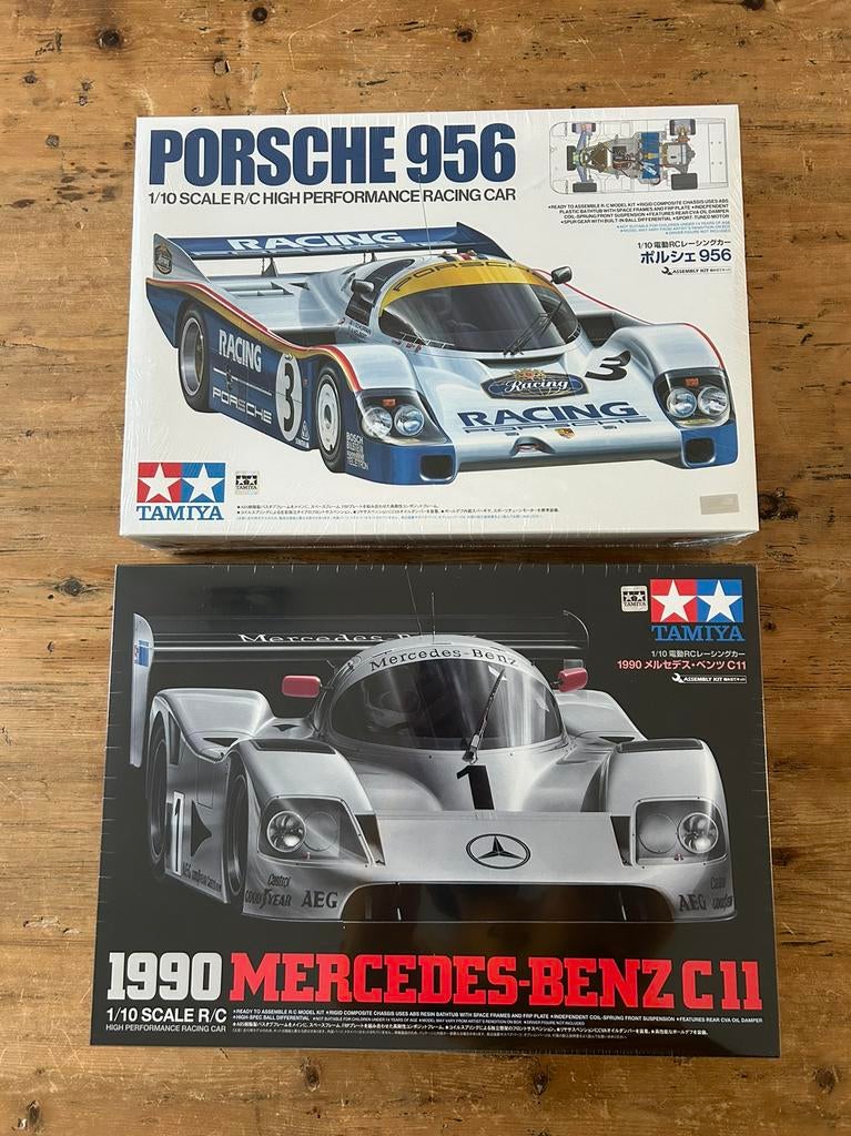 Tamiya 1/10 group c bubdle mercedes + porsche, Hobby en Vrije tijd, Modelbouw | Radiografisch | Auto's, Ophalen of Verzenden, Zo goed als nieuw