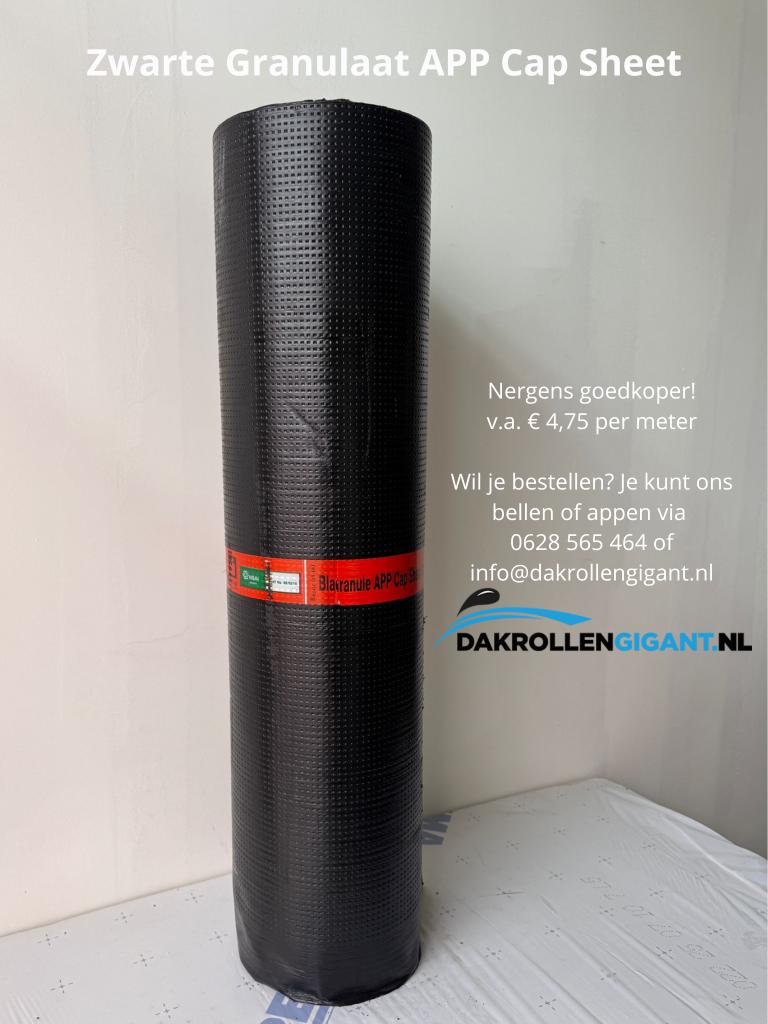 Royalgum Bicom mineraal dakbedekking 470K24, Ophalen, Overige materialen, Info@dakrollengigant.nl, Zwart