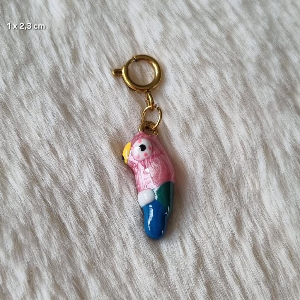 Bedel rvs hanger stainless steel charm parrot papegaai ara, Overige merken, Overige materialen, Verzenden, Nieuw