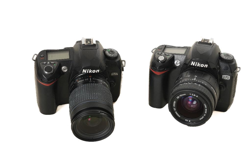Nikon D70 + D70S met lenzen, Gebruikt, Spiegelreflex, -, -