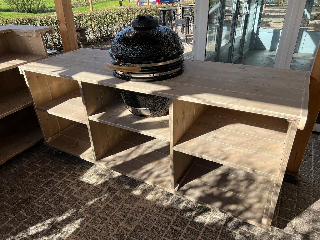 Unieke buitenkeuken van steigerhout of douglashout maatwerk, Tuin en Terras, Buitenkeukens, Nieuw, Houtskool, Ophalen
