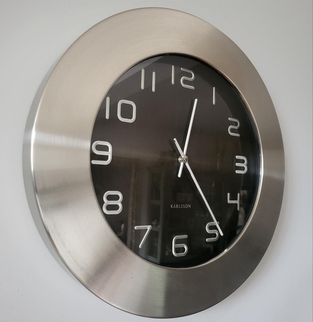 Karlsson Wandklok - 50 cm, Ophalen, Zo goed als nieuw, Analoog, Wandklok