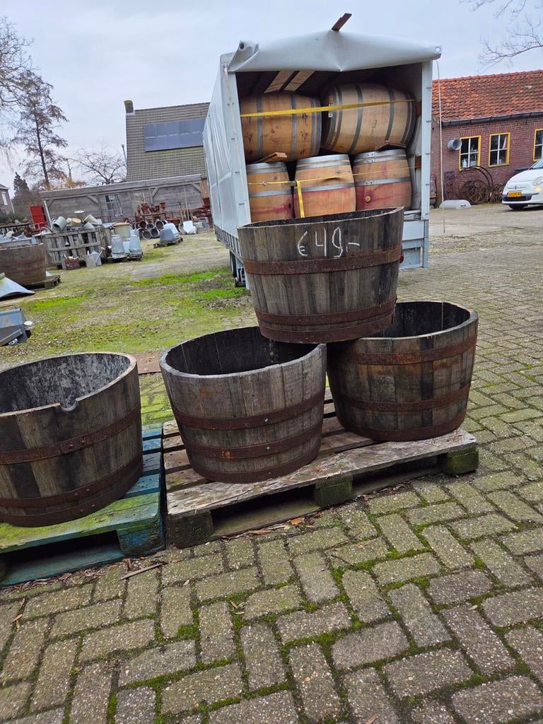 Regenton, Bloembak, Plantenbak, Vogeldrinkbak,, Antiek en Kunst, Curiosa en Brocante, Ophalen
