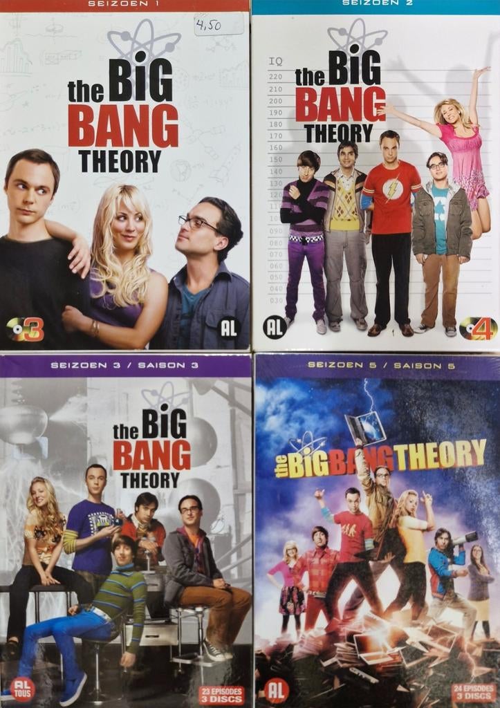 The Big Bang Theory - Seizoen 1, 2, 3 & 5, Alle leeftijden, Boxset, Ophalen of Verzenden, Zo goed als nieuw