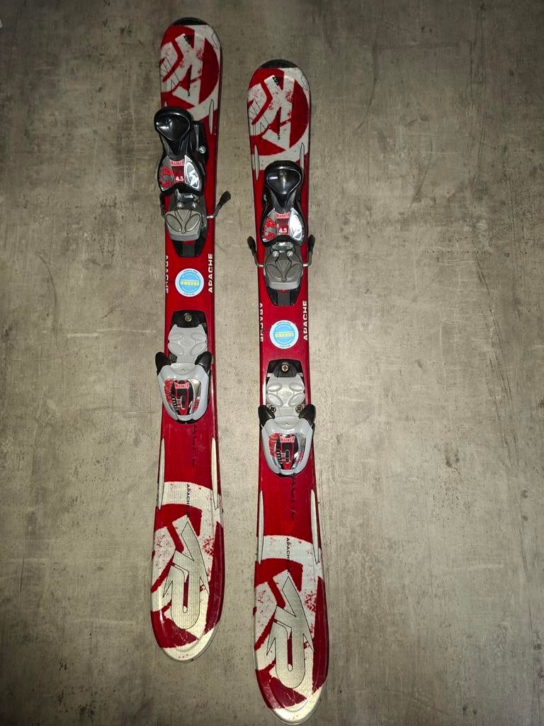 Kinder ski's met bindingen 88cm, Ophalen, Zo goed als nieuw, Zwart, 80 tot 90 cm