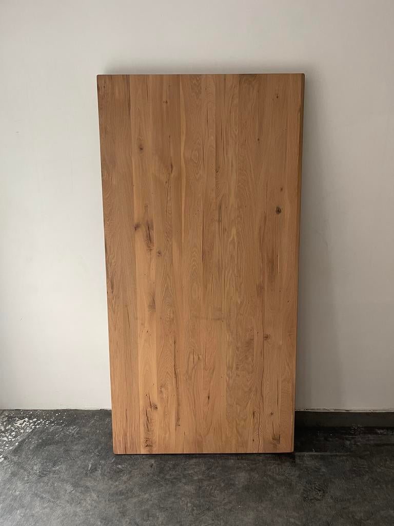 Massief Eiken Blad 200x100x6 Nieuw, Huis en Inrichting, Ophalen, 100 tot 150 cm, Eikenhout, Rechthoekig