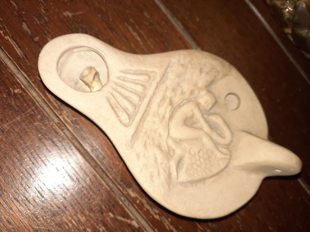 Terracotta olielamp romeins grieks, Antiek en Kunst, Antiek | Keramiek en Aardewerk, Ophalen of Verzenden