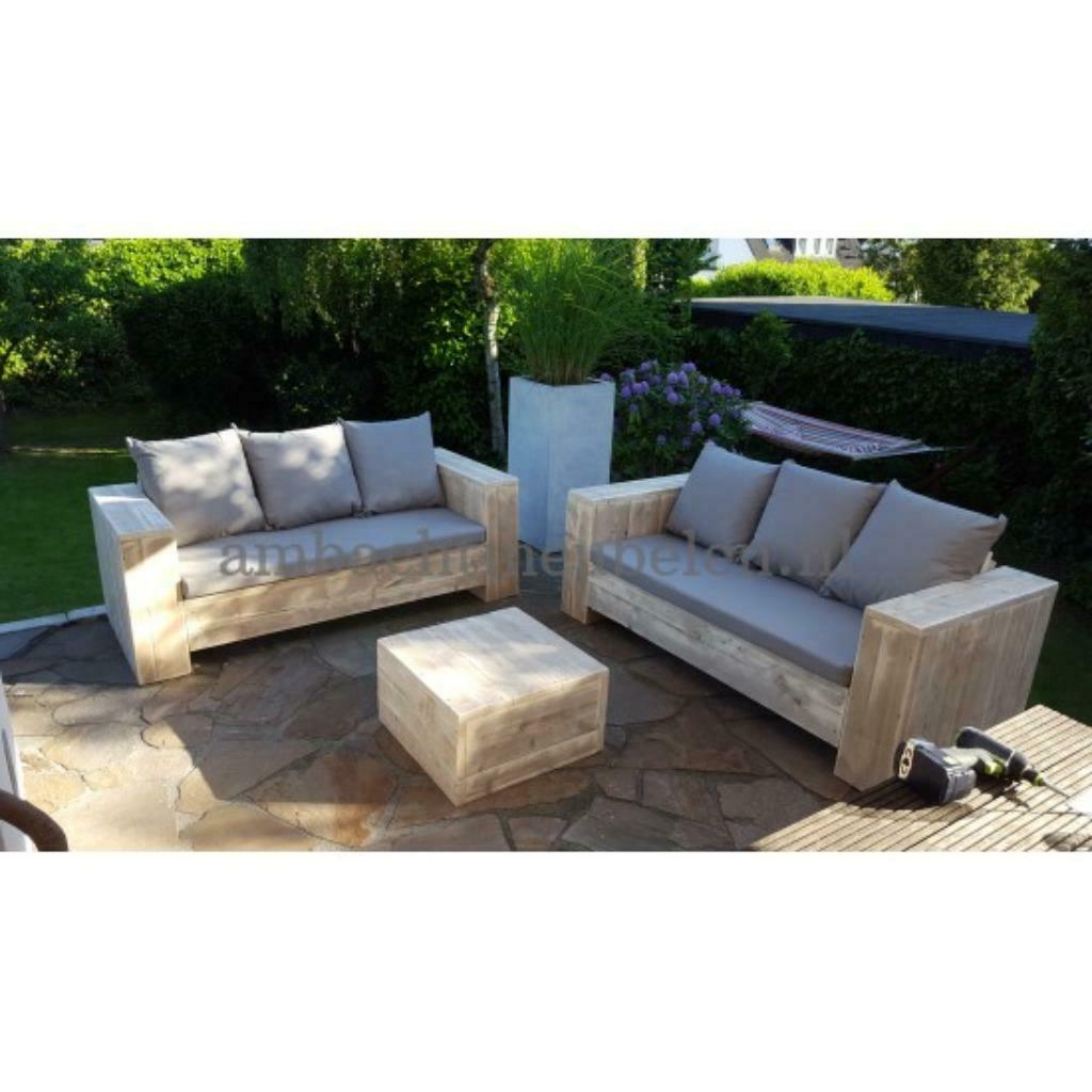 steigerhouten loungeset LOUNGEBANK Tuinbank Tuinmeubelen, Tuin en Terras, Ophalen, Nieuw, Steigerhout