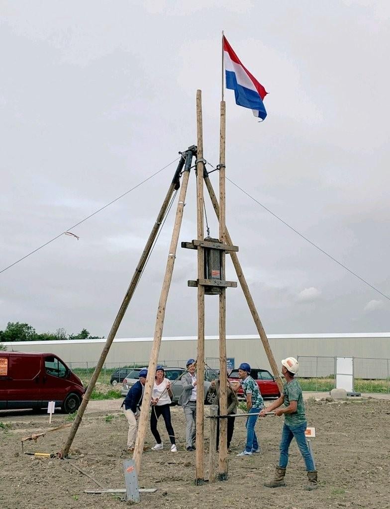Oud Hollandse heistelling start_bouw_moment eerste heipaal, Ophalen of Verzenden, Overige