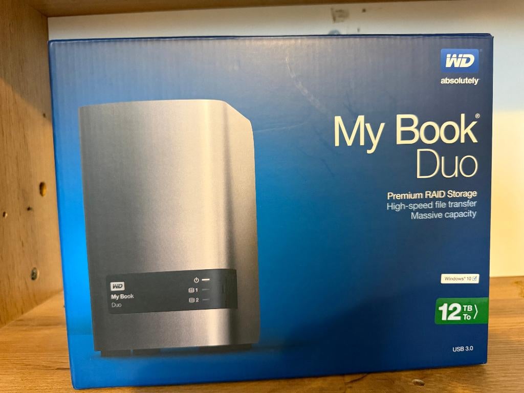 WD My Book Duo 12TB RAID External Hard Drive, Computers en Software, Harde schijven, Gebruikt, 12TB, HDD, WesternDigital
