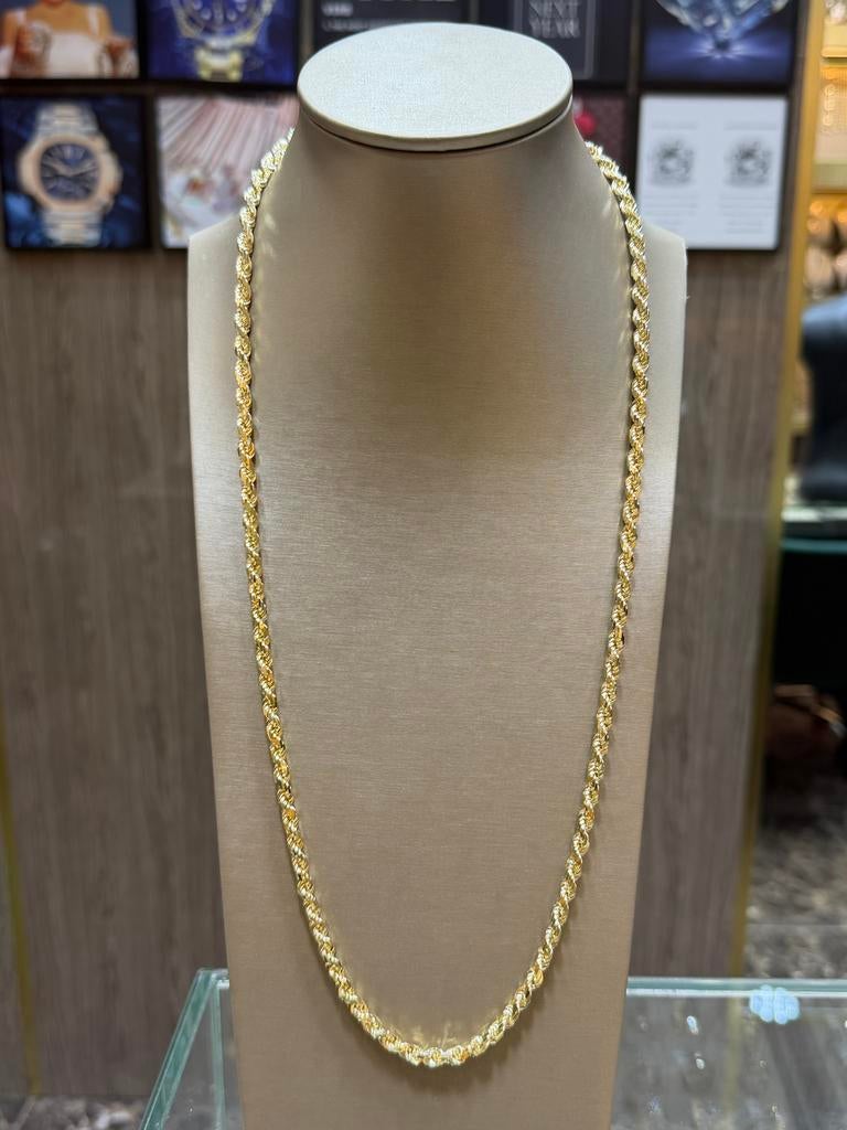 14KT Goud - 59 Gram - Ketting - ROPE - Gedraaide ketting, Ophalen, Nieuw, Goud, Goud