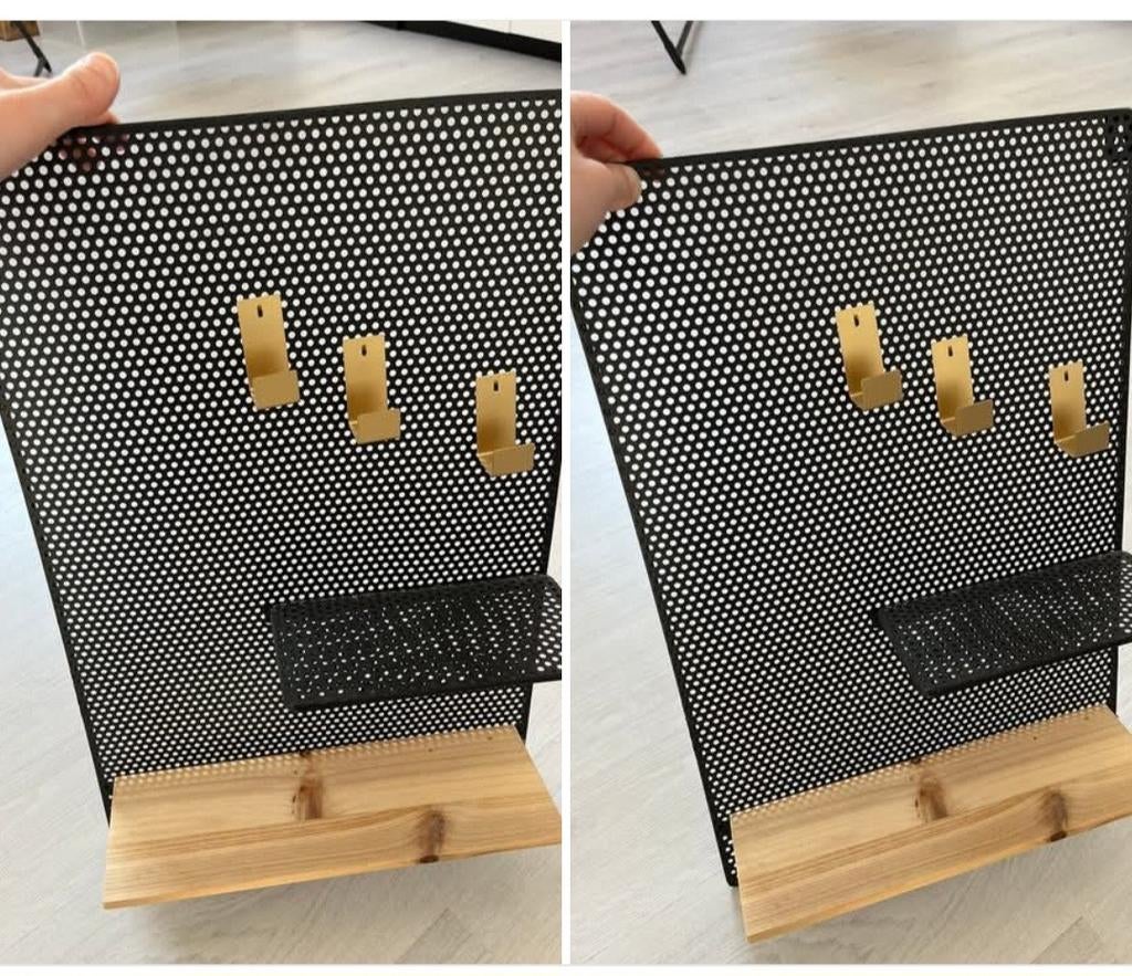 Leuk nieuw wandrekje metaal met hout, Huis en Inrichting, Woonaccessoires | Wandplanken en Boekenplanken, Ophalen of Verzenden
