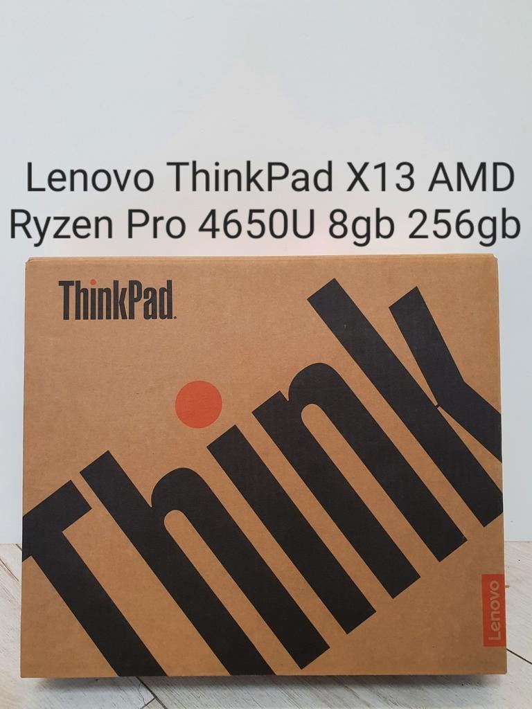 Nieuw in doos: Lenovo ThinkPad X13 AMD Ryzen 5 Pro 4650U 8gb, 256 GB, Met videokaart, 2 tot 3 Ghz, Qwerty