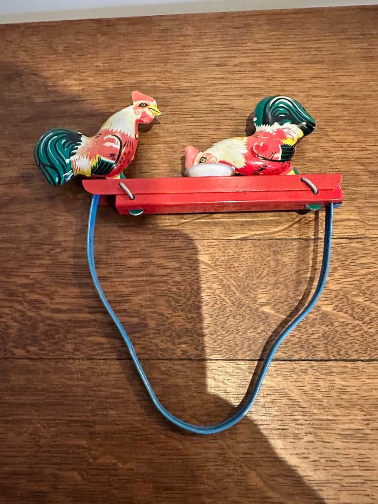 Retro Blikken Speelgoed - Pikkende Hanen, Ophalen of Verzenden