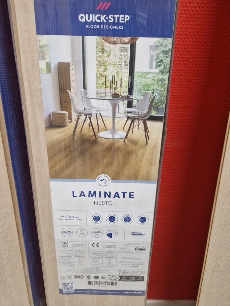 Quickstep laminaat Nesto eik, 2 pakken (4.35 m2), Ophalen, Kunststof, Zo goed als nieuw, Minder dan 5 m²
