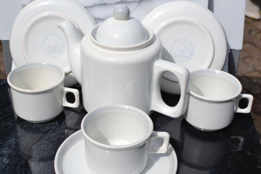 Vintage Potterie Driehoek Huizen model Amsterdam servies, N, N, Ophalen of Verzenden, Zo goed als nieuw