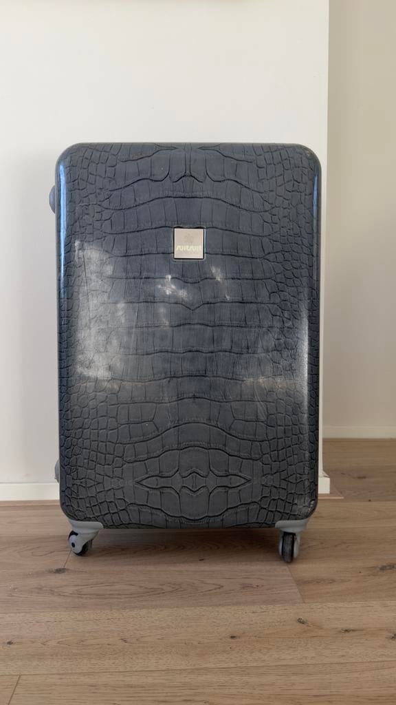 SUITSUIT grijze koffer met krokodillenprint 94L, 40 tot 60 cm, 30 cm of meer, Gebruikt, Ophalen of Verzenden
