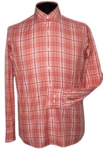 Suitsupply geruit overhemd, steenrood, rood, Mt. 38 / S, Verzenden, Halswijdte 38 (S) of kleiner, Zo goed als nieuw, Rood