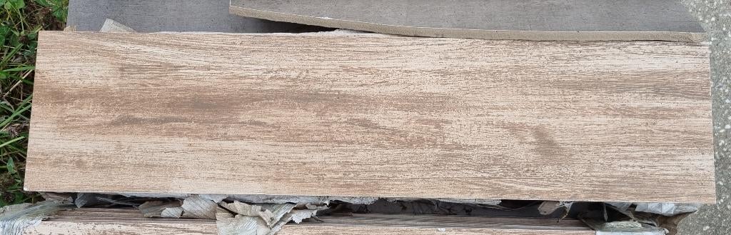 Tegels 3 m2 roodbruin (58x14),  3m2 warm grijs 60x60, Ophalen, 60 cm of meer, Nieuw, Minder dan 5 m²