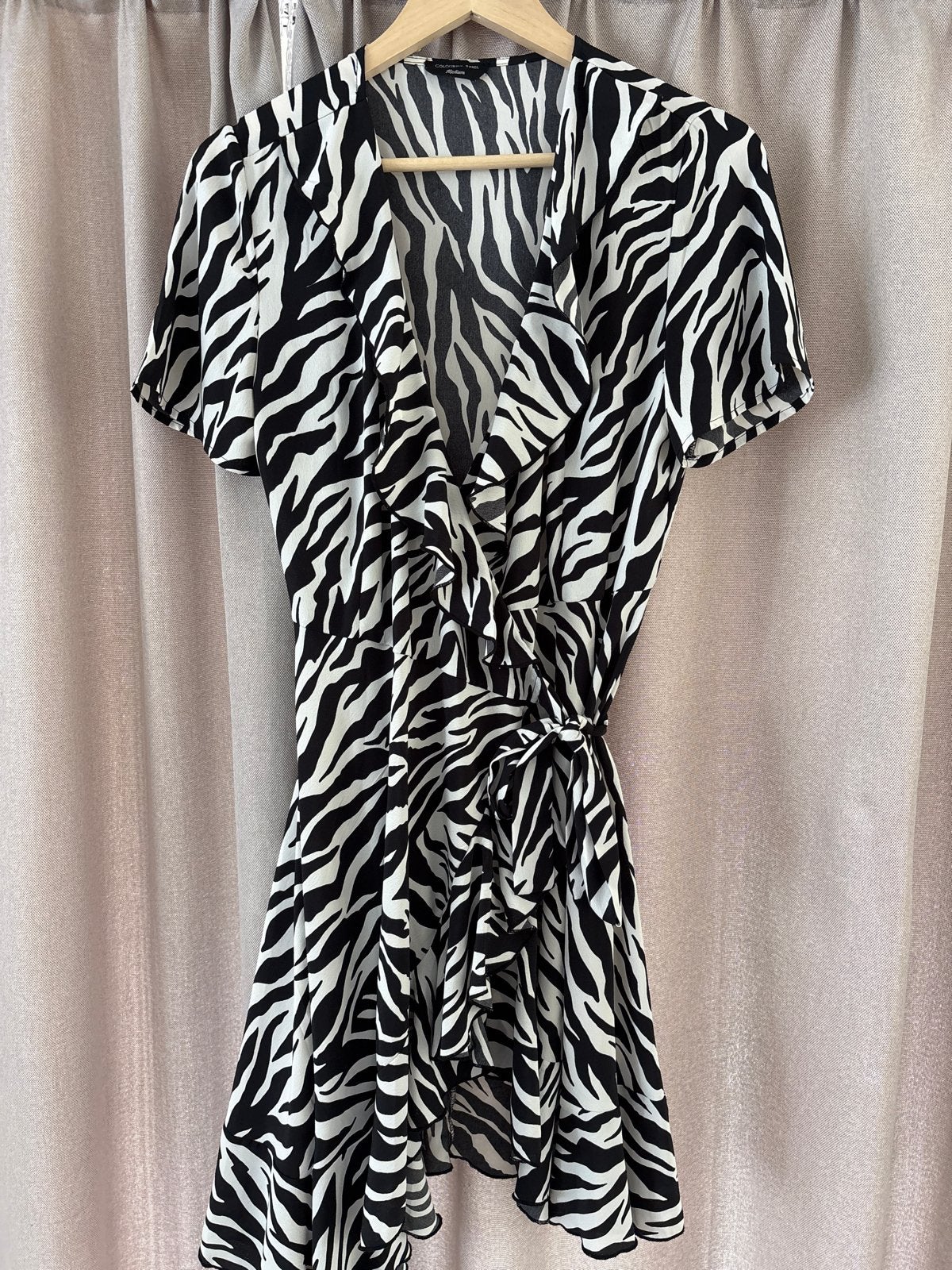 Colourful Rebel Zebra Print Jurk Maat M, Maat 38/40 (M), Zwart, Ophalen of Verzenden, Zo goed als nieuw