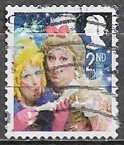 GB 2nd Kerstzegel (II) - Pantomime figuur - 2008, Postzegels en Munten, Postzegels | Europa | UK, Verzenden, Gestempeld