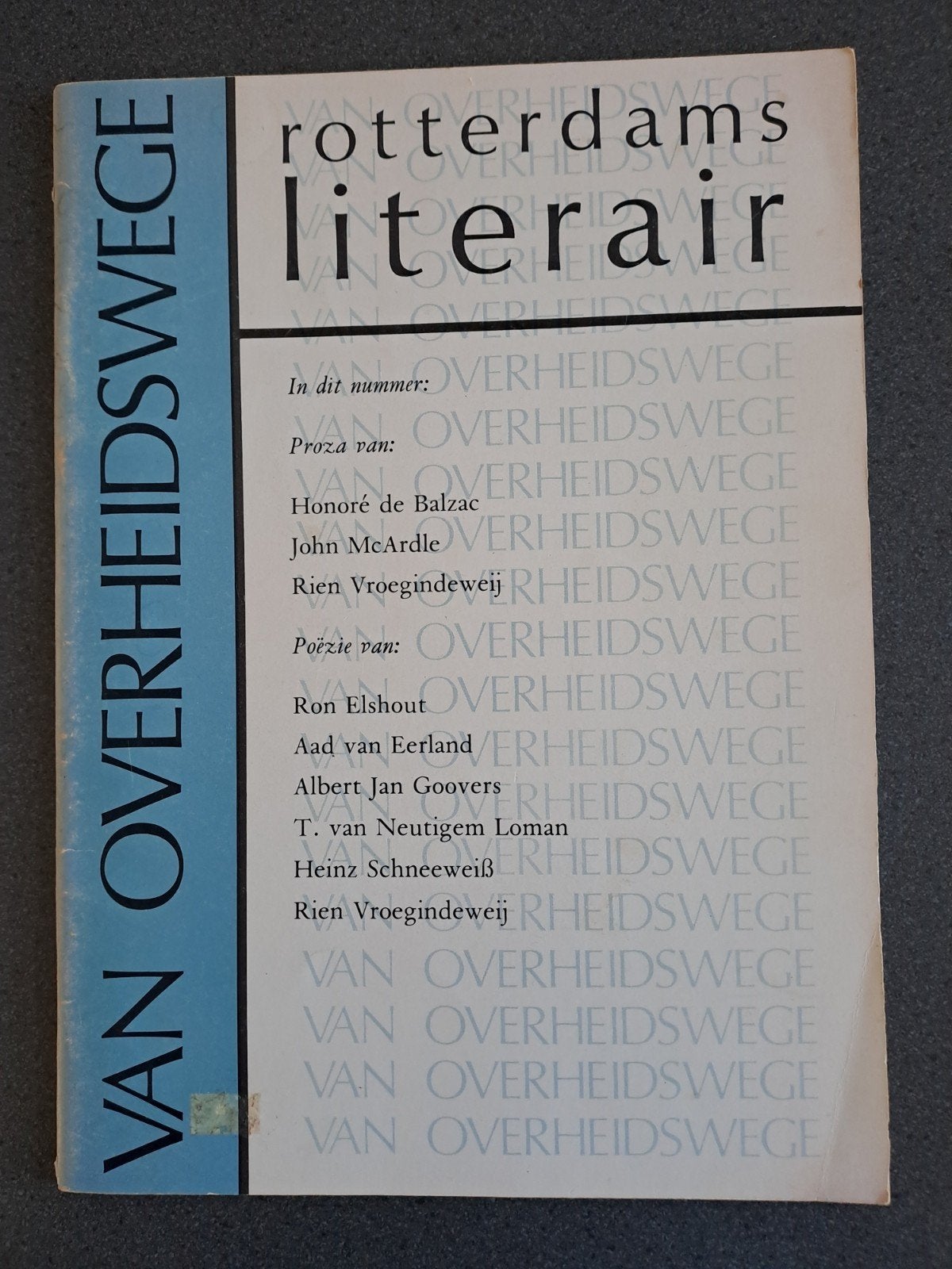 Rotterdams Literair: Van Overheidswege (met Balzac e.a.), Ophalen of Verzenden, Gelezen, Diverse auteurs (o.a. Honoré de Balzac)