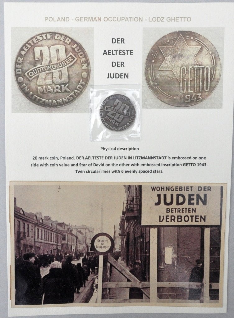 AELTESTE DER JUDEN IN LITZMANNSTADT - 20 Mark munt 1943, Verzenden, Duitsland, Losse munt