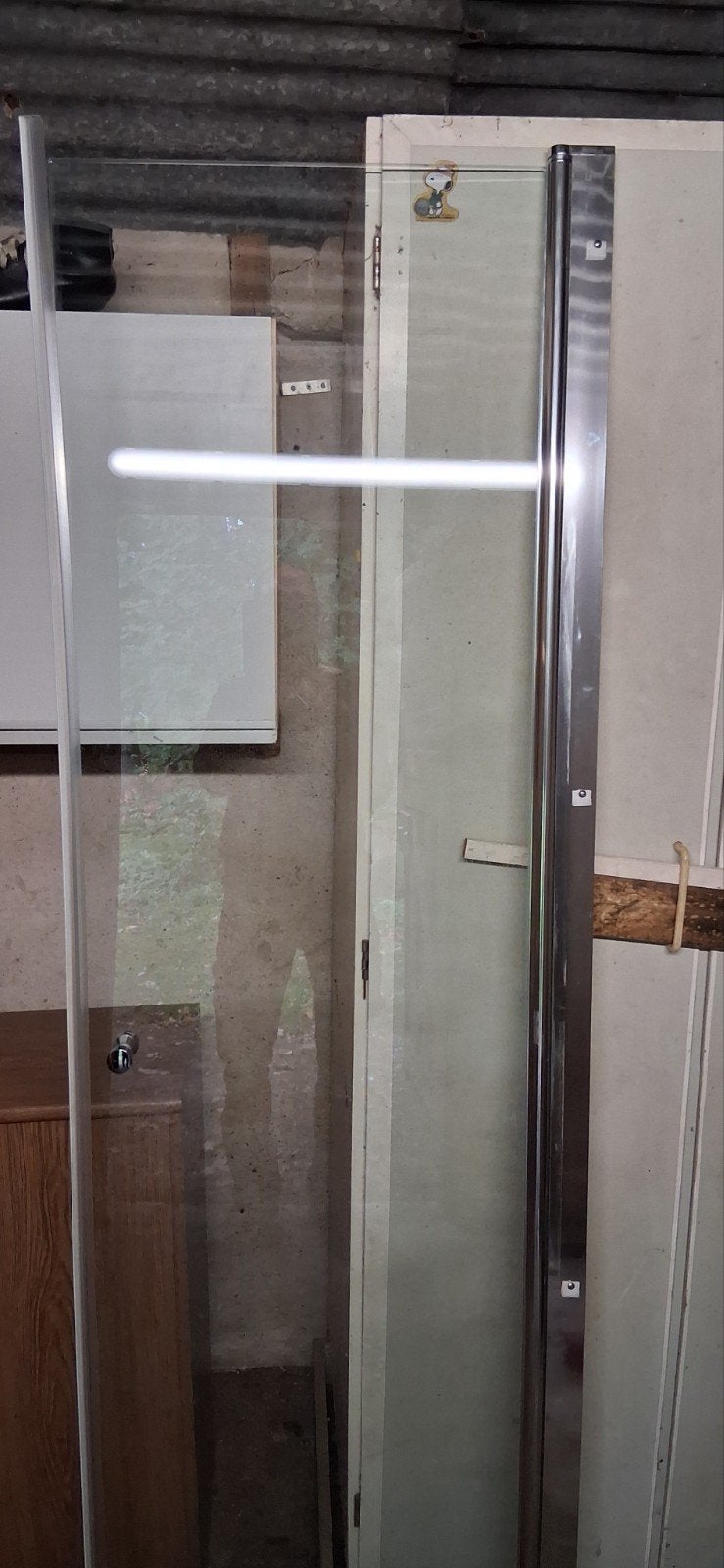 douchedeur breed 55cx hoog200cm en regendouche, Huis en Inrichting, Ophalen, Gebruikt, Met douche