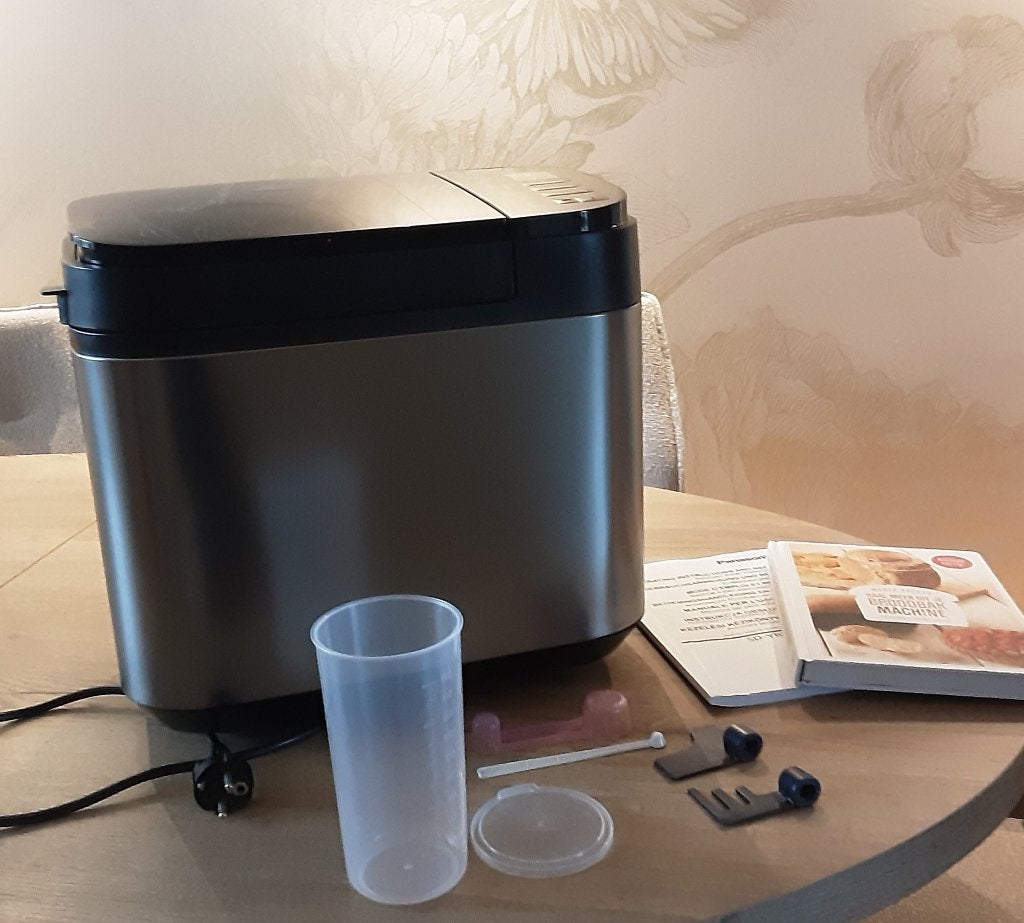 Panasonic broodbakmachine, Ophalen of Verzenden, Zo goed als nieuw, Met timer, Kijkvenster