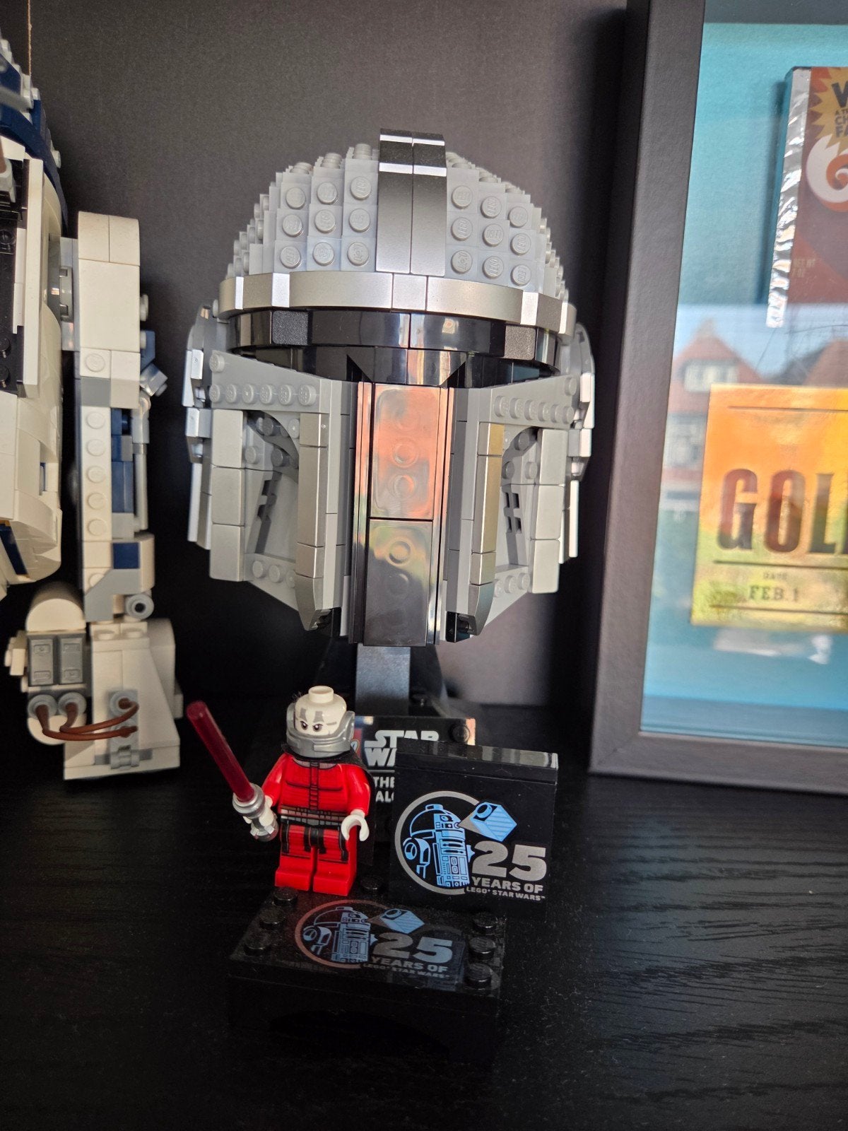 The mandalorian lego hoofd met doos, Ophalen of Verzenden
