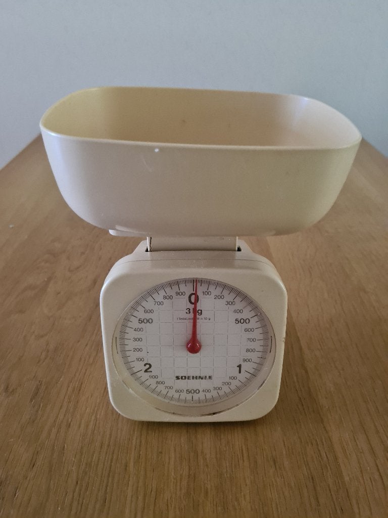 Soehnle keukenweegschaal - retro - vintage, Beige, Overige typen, Kunststof, Ophalen of Verzenden