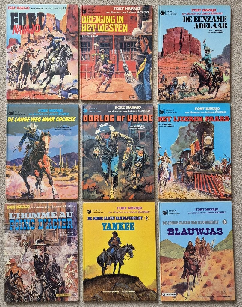 Luitenant Blueberry (Fort Navajo/Jonge Jaren) - 9x HC album, Ophalen of Verzenden, Zo goed als nieuw, Jean-Michel Charlier en Jean Giraud
