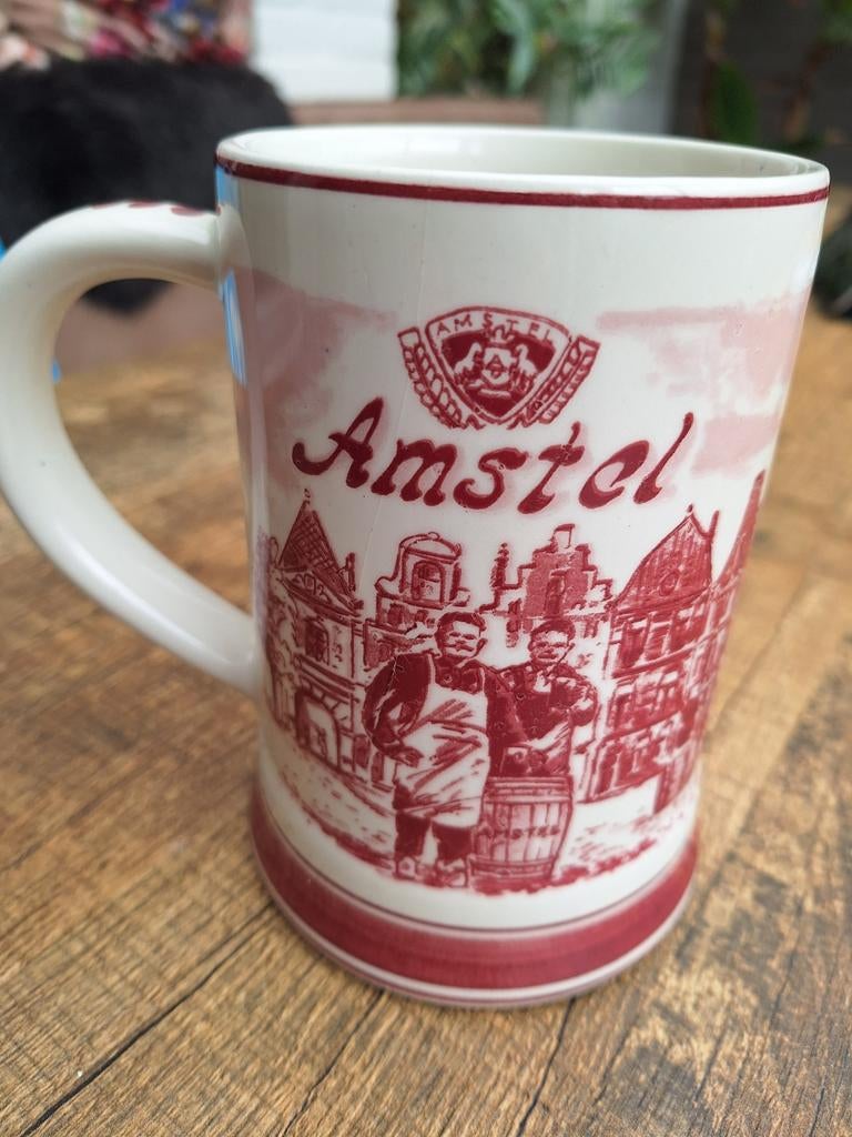 Vintage Amstel Bier pul - Keramiek, Overige typen, Ophalen of Verzenden, Zo goed als nieuw, Steen/keramiek