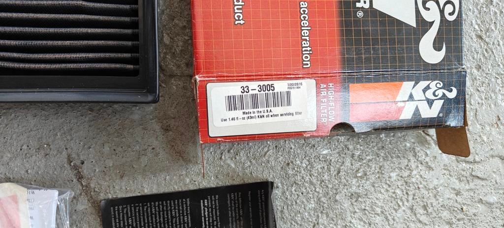 K&N33-3005 luchtfilter Audi seat skoda volkswagen gti R s3, Ophalen