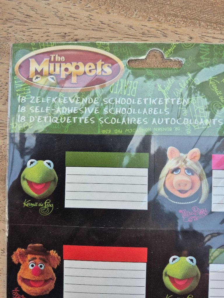 schooletiketten muppets kermit piggy fozzie nieuw, Ophalen of Verzenden, Nieuw, Tv, Overige typen