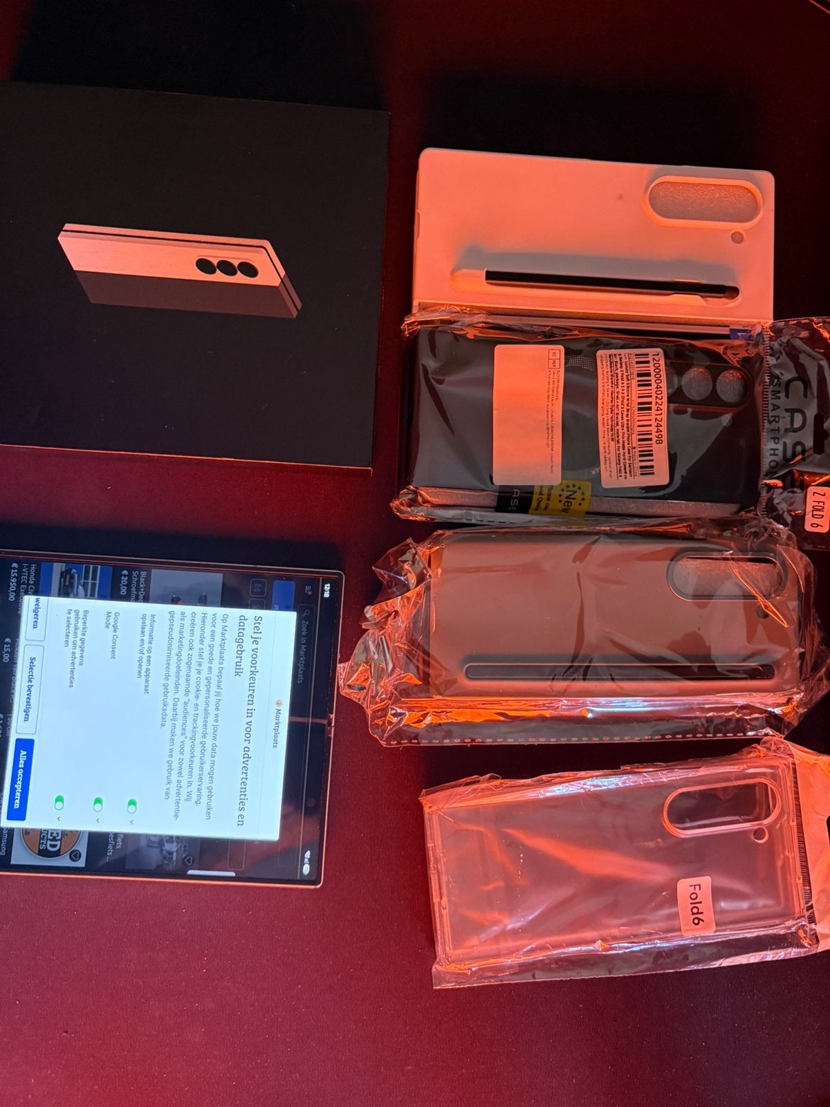 Samsung Galaxy z Fold6 zgan wit compleet, Telecommunicatie, Mobiele telefoons | Samsung, Ophalen of Verzenden, Zo goed als nieuw