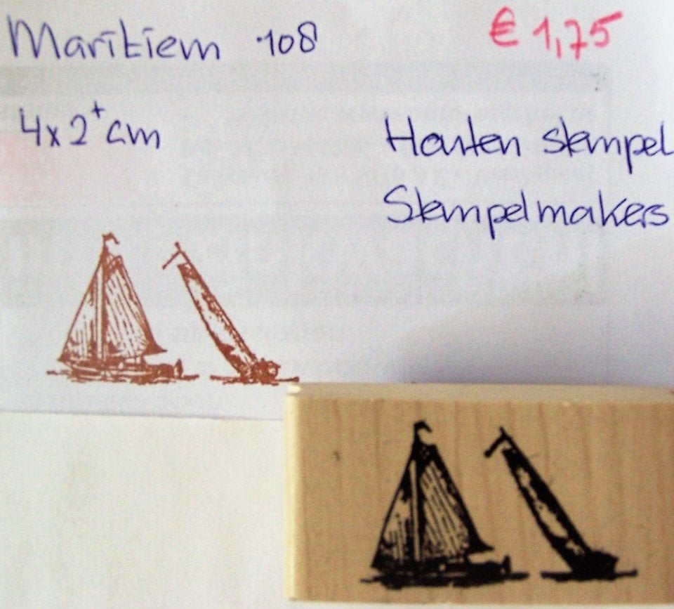 Maritiem 108 Houten stempel, Ophalen of Verzenden, Gebruikt, Houten stempel