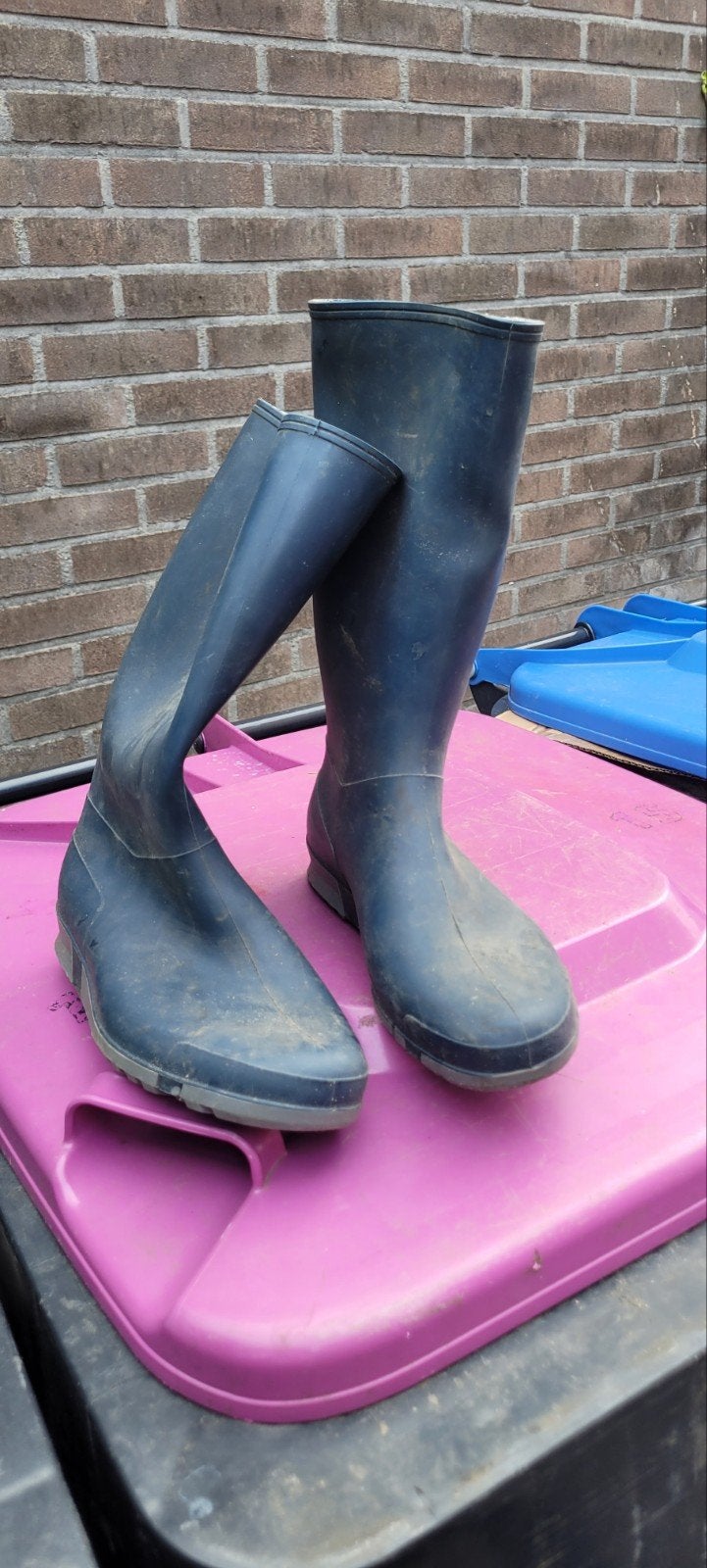 rubberlaarzen mt 39, blauw, Ophalen, Gebruikt, Kinderen, Laarzen