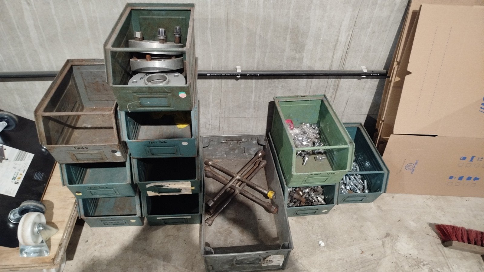 10x Metalen Opbergbakken - Vintage Industrieel Design, Ophalen